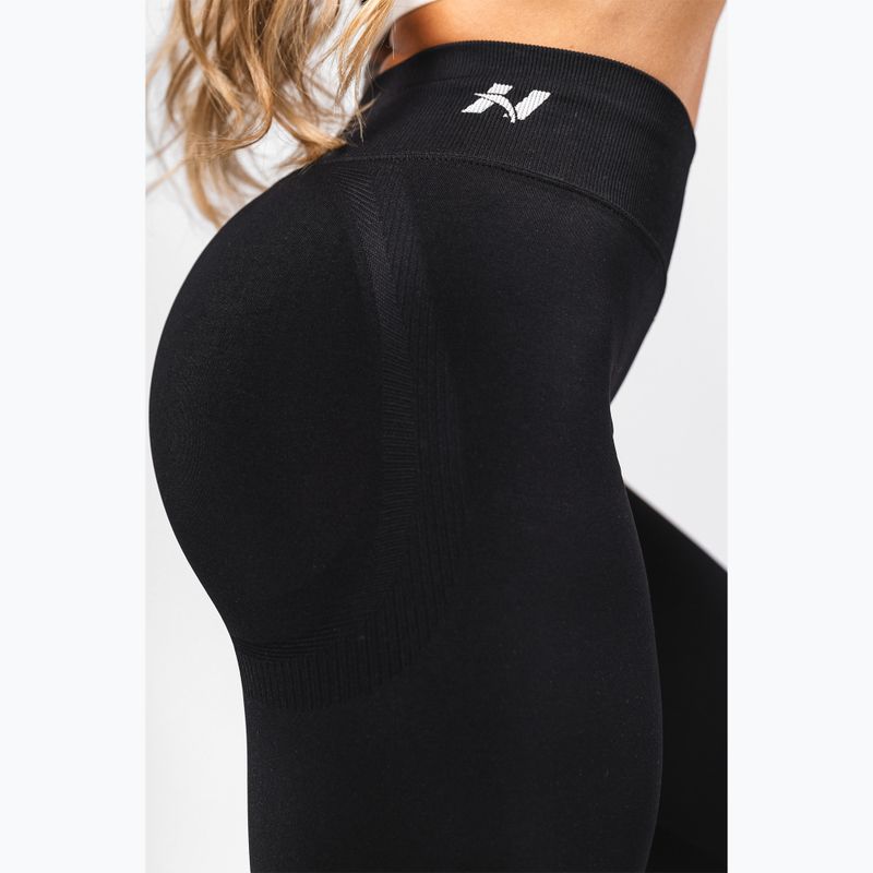 Legginsy treningowe damskie NEBBIA Flow Seamless High Waist Sculpting Flared Black 7