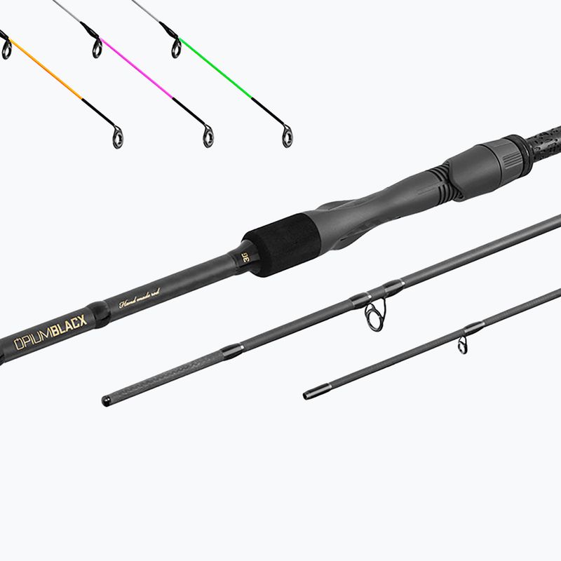 Wędka feederowa Delphin Opium BlacxFEEDER 3G TechnoCORK + 3 szczytówki 6