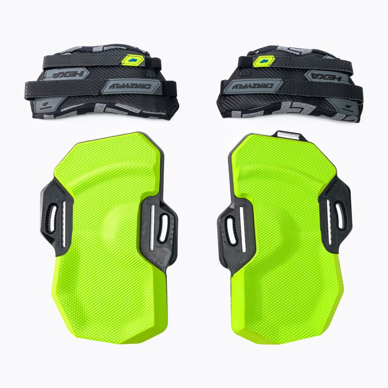 Pady i strapy do kiteboardu CrazyFly Hexa II LTD Neon