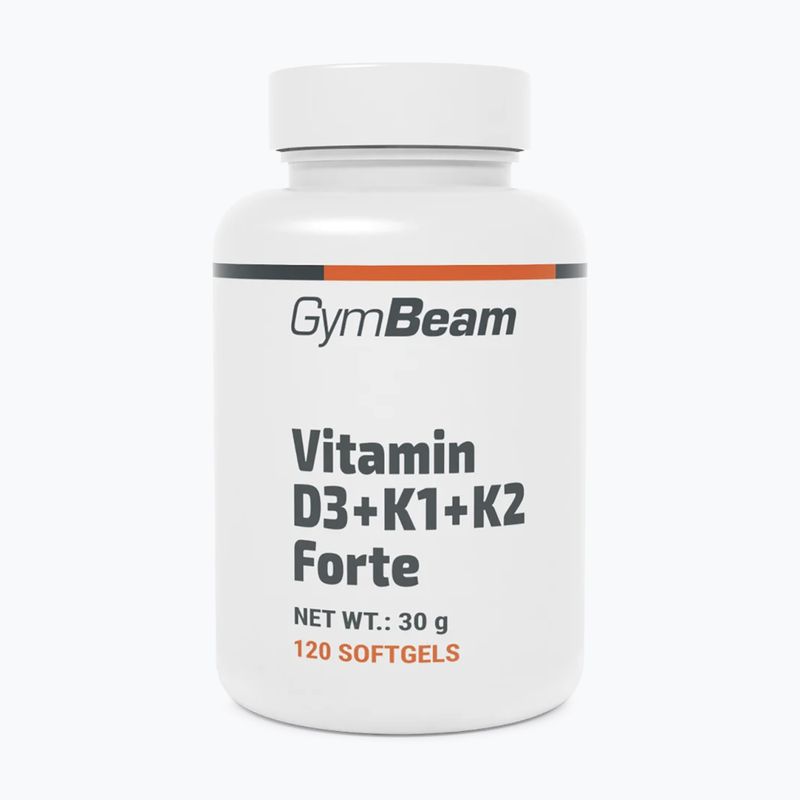 Witaminy D+K GymBeam Vitamin D3+K1+K2 Forte 120 caps