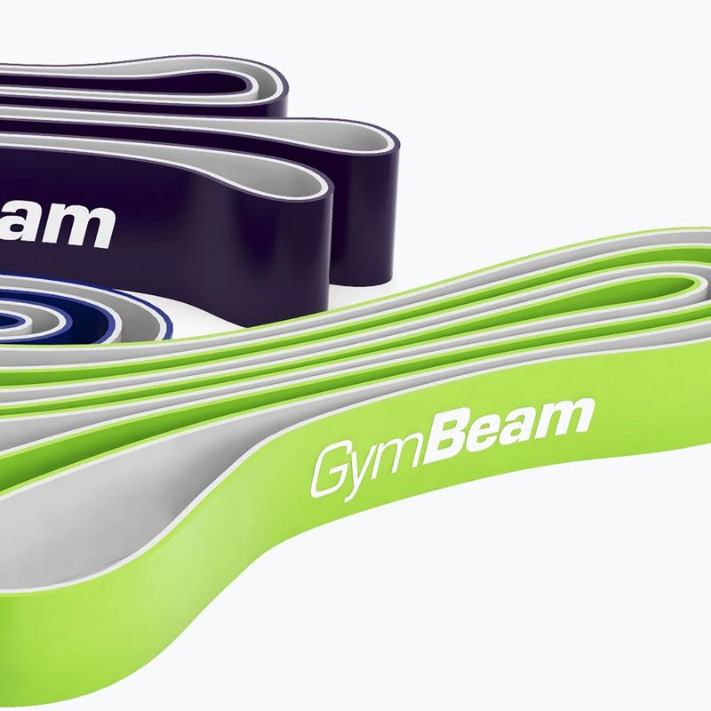 Zestaw gum oporowych GymBeam DuoBand 4 pack black/lime/navy/green 3
