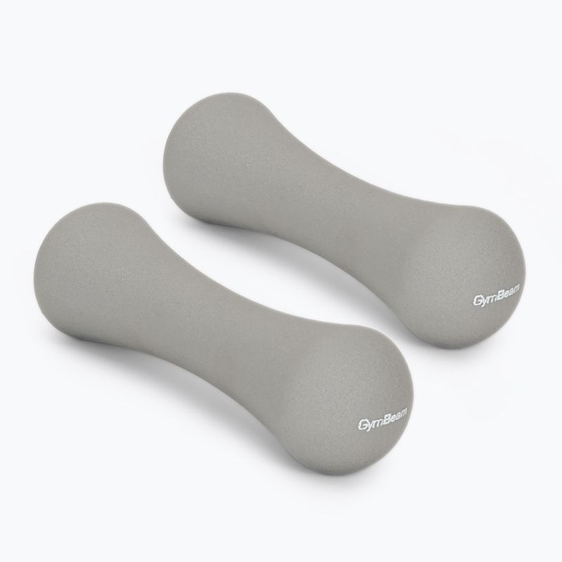 Hantle GymBeam Neoprene Dumbbells 2 x 1 kg light grey