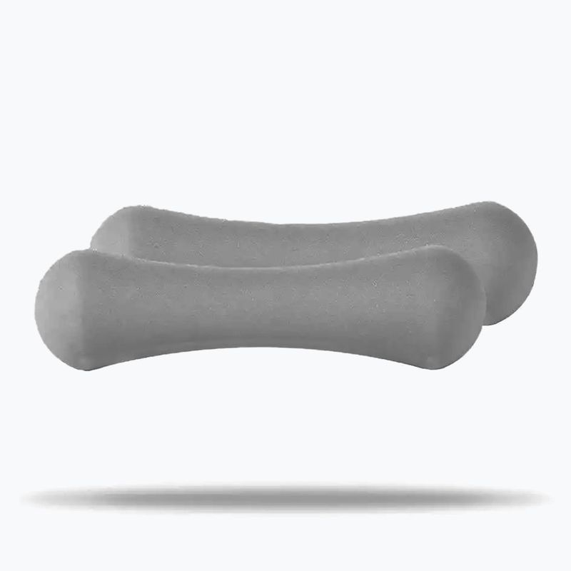 Hantle GymBeam Neoprene Dumbbells 2 x 1 kg light grey 2