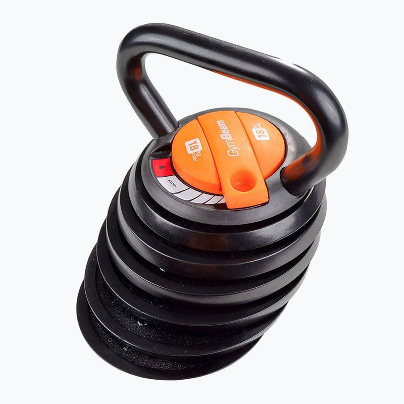 Kettlebell regulowany GymBeam Kettlebell Adjustable 18 kg black 3