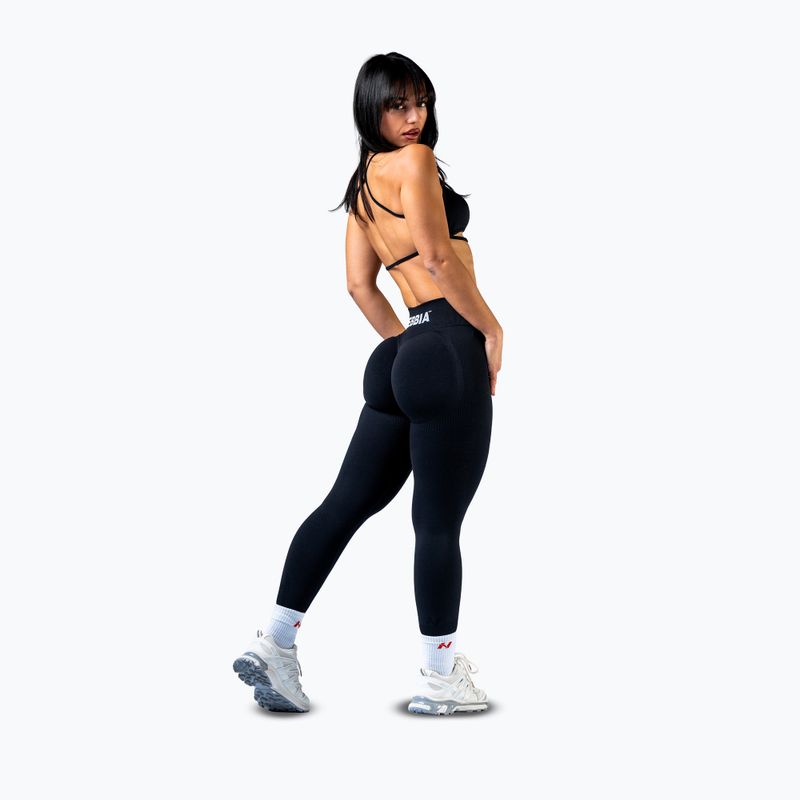 Legginsy treningowe damskie NEBBIA Power black 2