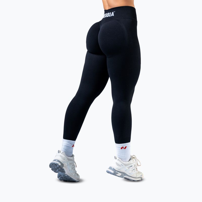 Legginsy treningowe damskie NEBBIA Power black 3