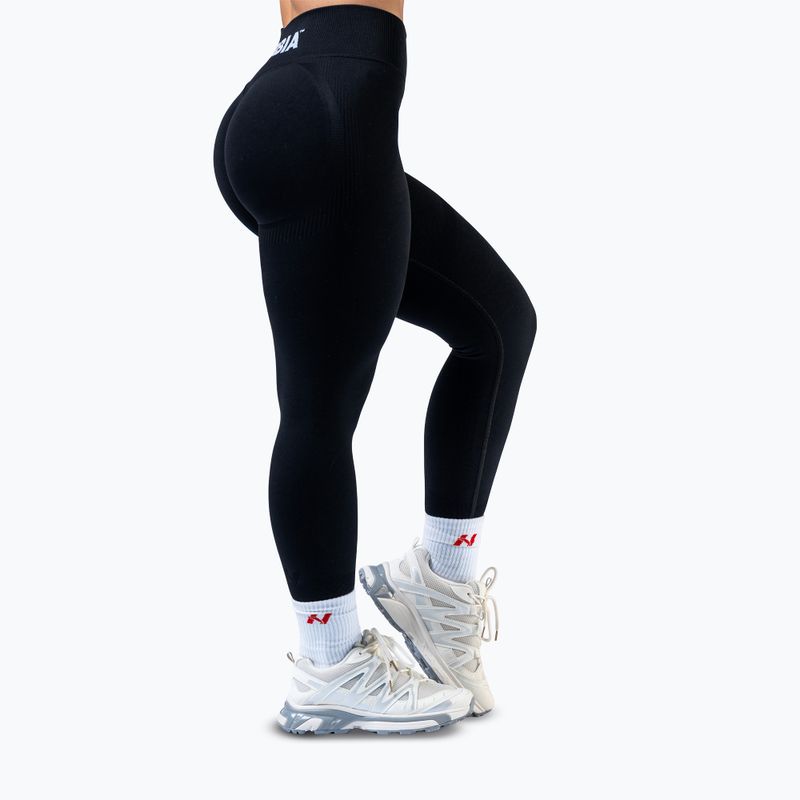 Legginsy treningowe damskie NEBBIA Power black 4
