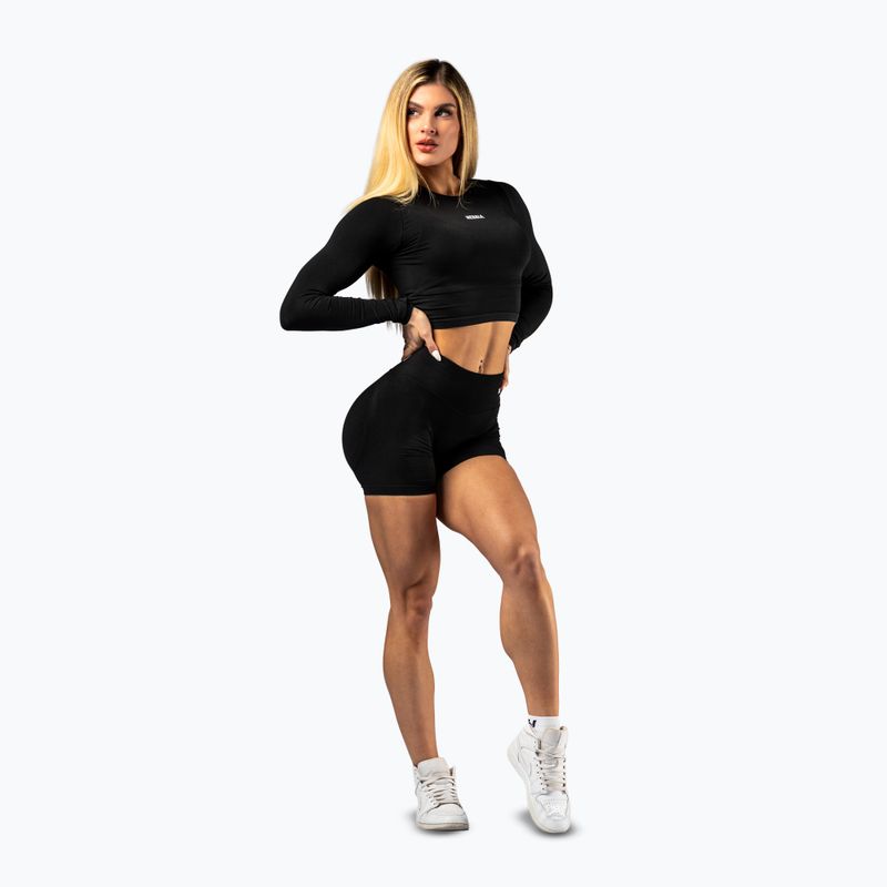 Longsleeve treningowy damski NEBBIA Power black 2