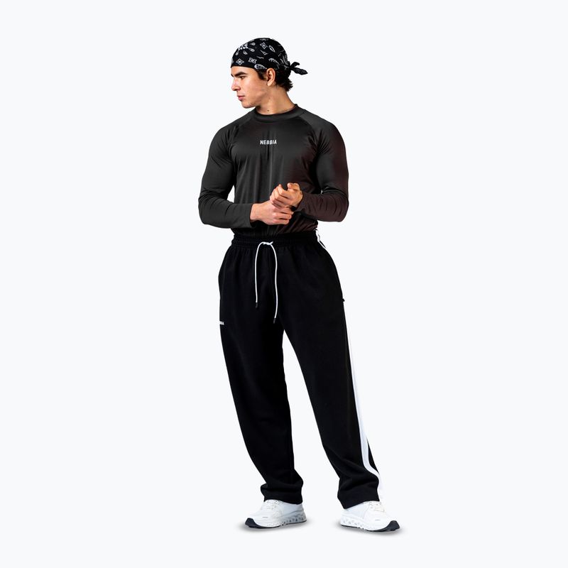 Longsleeve treningowy męski NEBBIA Power black 2