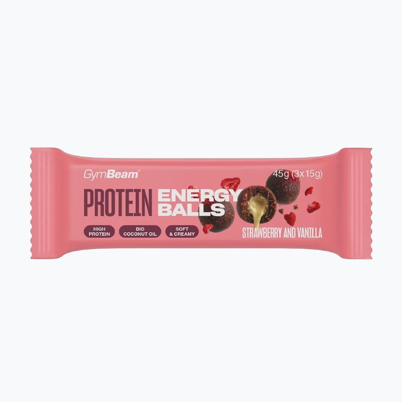 Kulki proteinowe GymBeam Protein Energy 45 g stawberry vanilla
