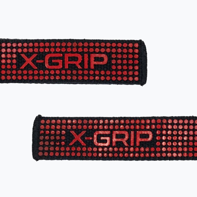 Paski do podnoszenia ciężarów GymBeam X-Grip black/red 2