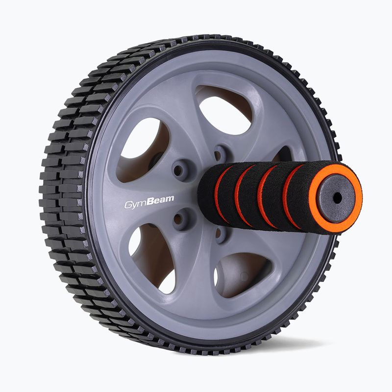 Kółko do ćwiczeń mięśni brzucha GymBeam Ab Wheel black/grey/orange