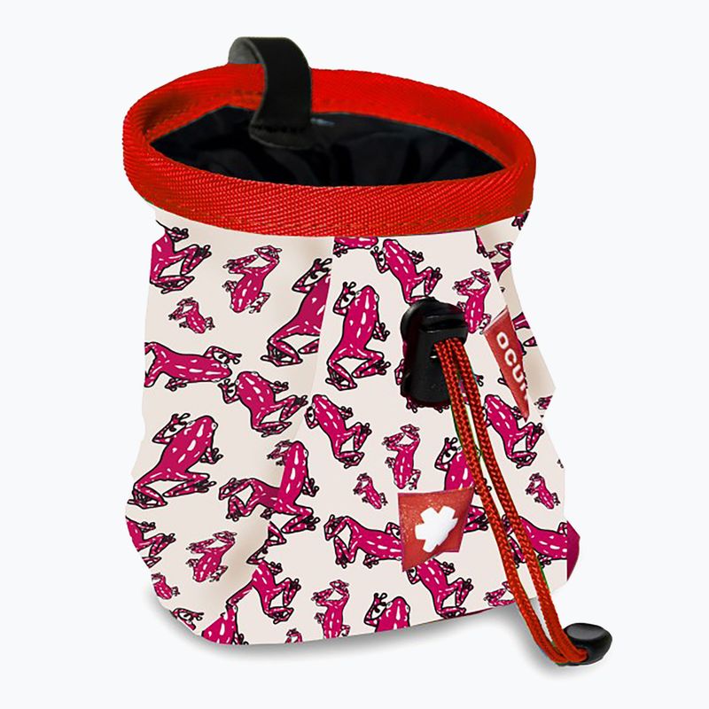 Woreczek na magnezję dziecięcy Ocun Lucky Kid + pasek biodrowy frog pink