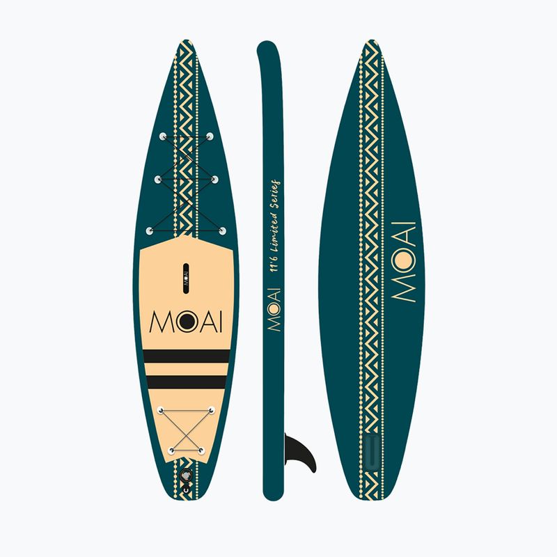 Zestaw deska SUP pompowana MOAI Limited Edition 11'6" green 2