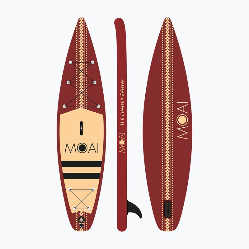 Zestaw deska SUP pompowana SUP MOAI Limited Edition 12'6" red 2