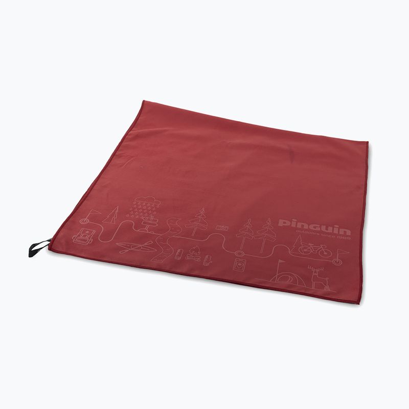 Ręcznik szybkoschnący Pinguin Micro Towel Map M red