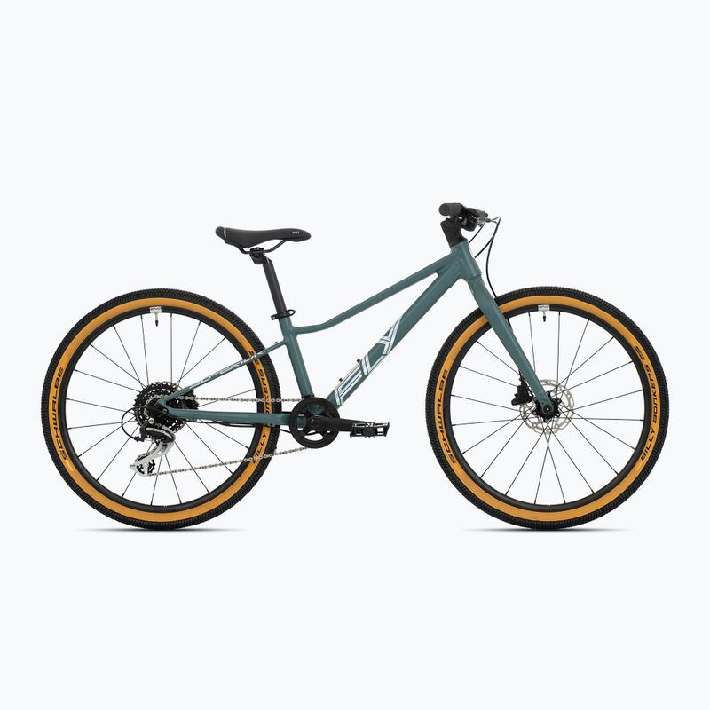 Rower dziecięcy Superior F.L.Y. 24 DB 2022 matte trooper green/hologram chrome