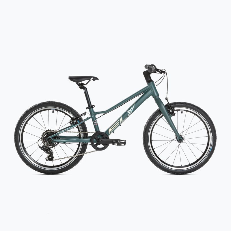 Rower dziecięcy Superior F.L.Y. 20 VB 2022 matte trooper green/hologram chrome