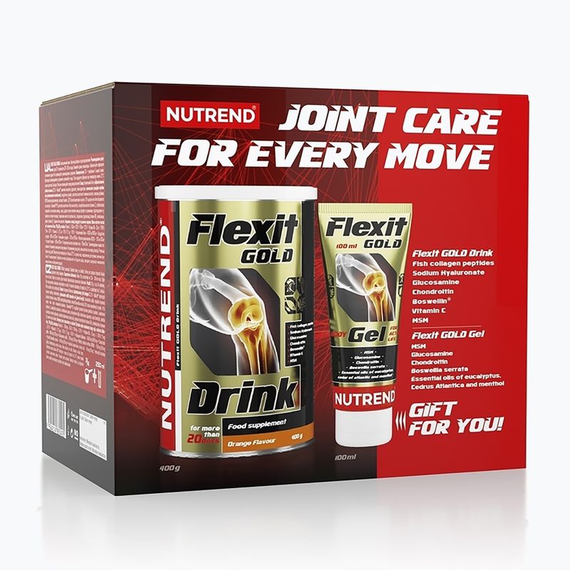 Zestaw Nutrend Flexit Drink Gold Pomarańcz + Flexit Gold Gel 400 g + 100 ml