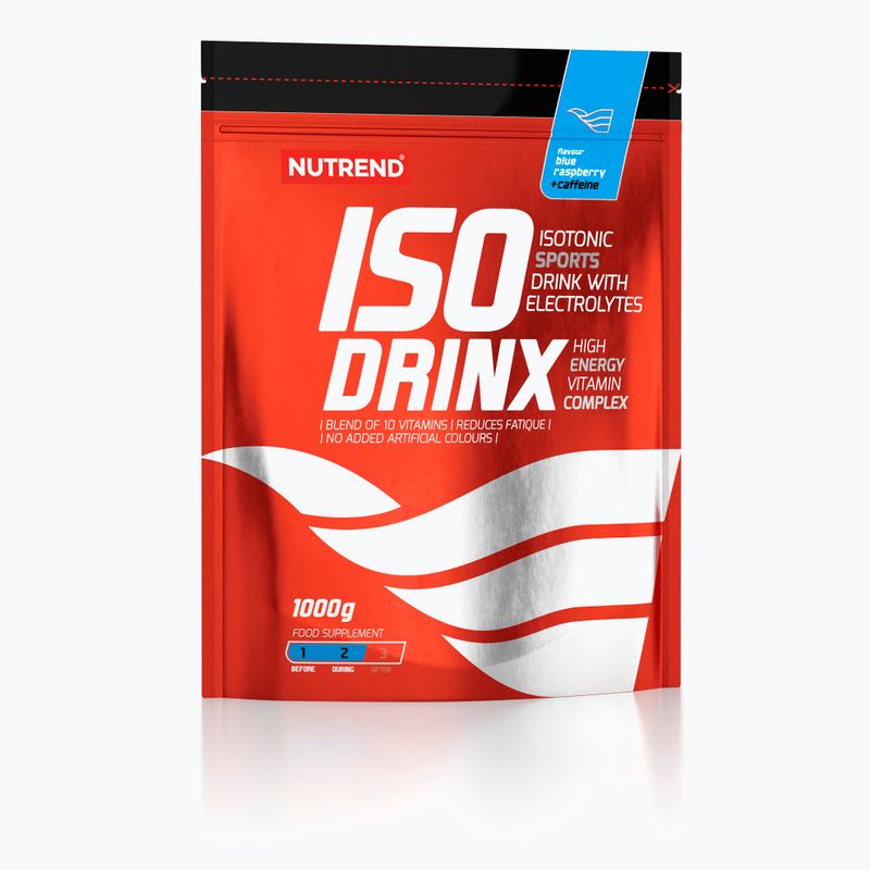 Napój izotoniczny Nutrend Isodrinx Blue Raspberry Z Kofeiną 1000 g