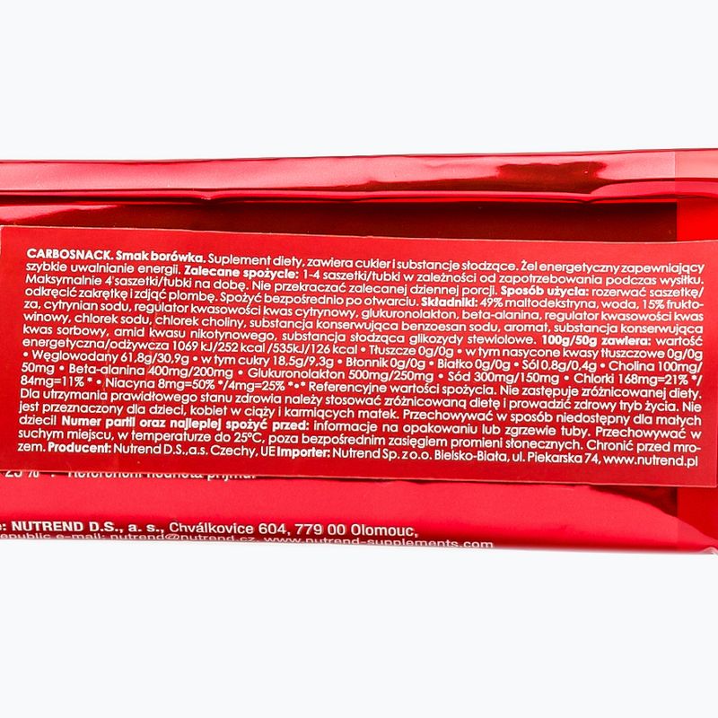 Żel energetyczny Nutrend Carbosnack Saszetka Borówka 50 g 2