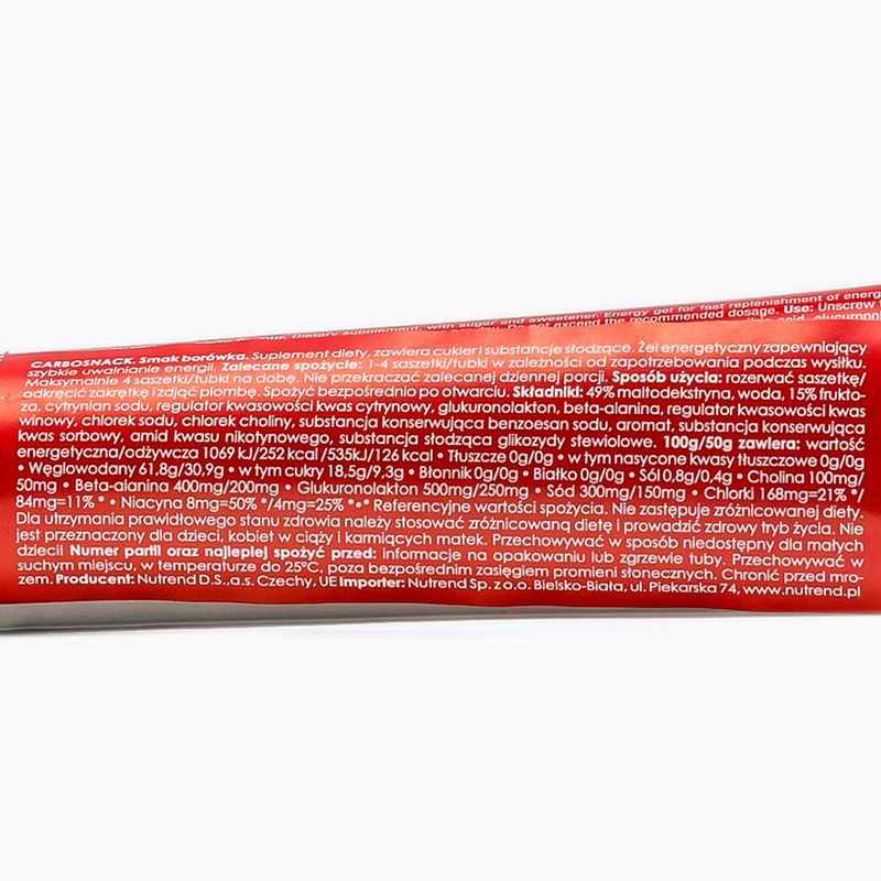 Żel energetyczny Nutrend Carbosnack Tubka Borówka 50 g 2