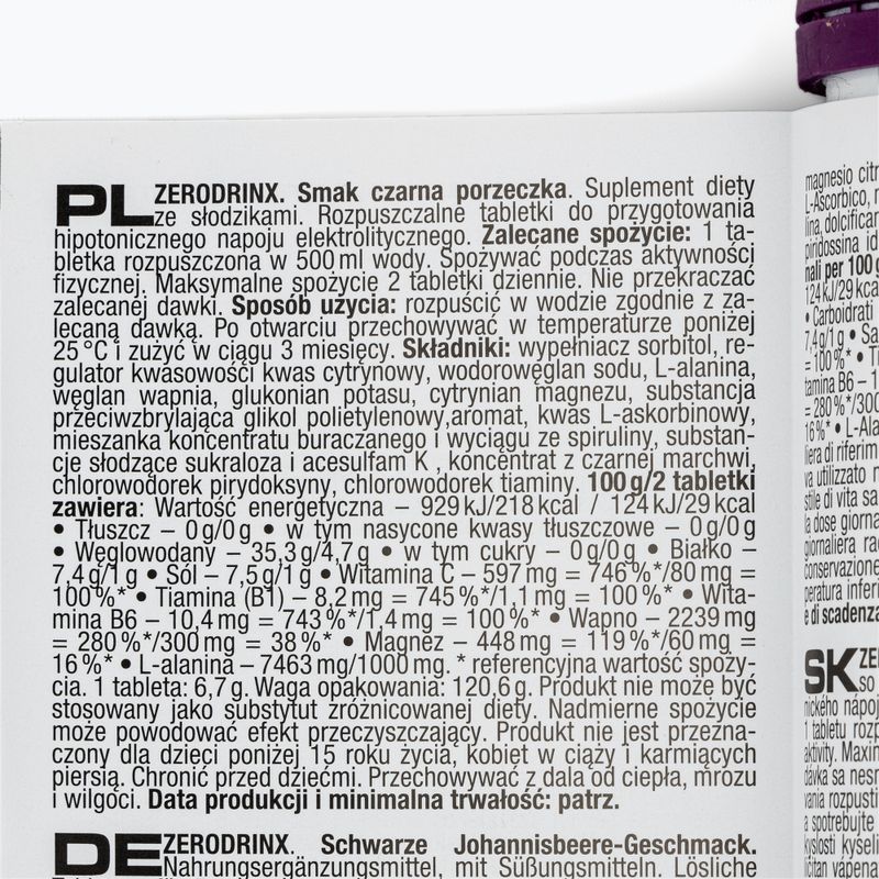 Napój hipotoniczny Nutrend Zero Drinx Porzeczka 18 tabletek 2