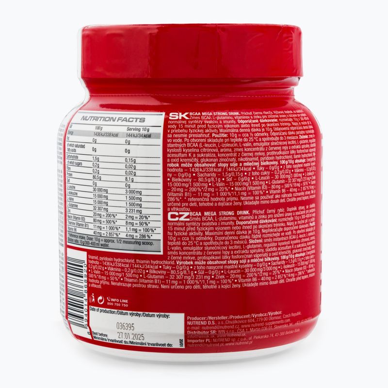 BCAA Nutrend Mega Strong Drink 2:1:1 Czarna Porzeczka 400 g 3