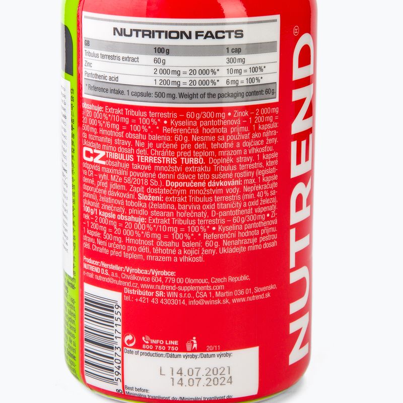 Booster testosteronu Nutrend Tribulus Terrestris Turbo 120 kapsułek 3