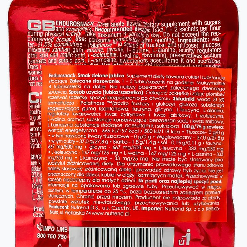Żel energetyczny Nutrend Endurosnack Saszetka Zielone Jabłko 75 g 2