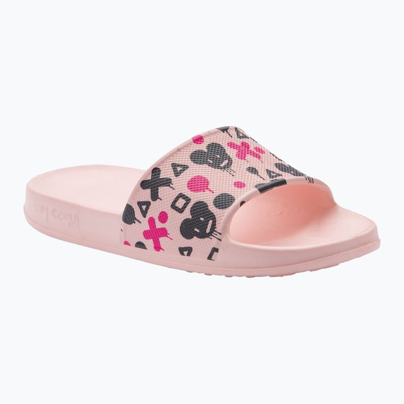 Klapki dziecięce Coqui Tora pale pink/navy mouse 7