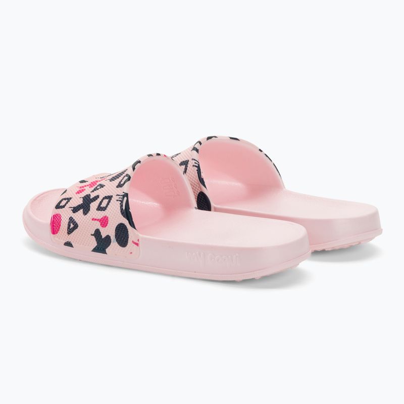 Klapki dziecięce Coqui Tora pale pink/navy mouse 3