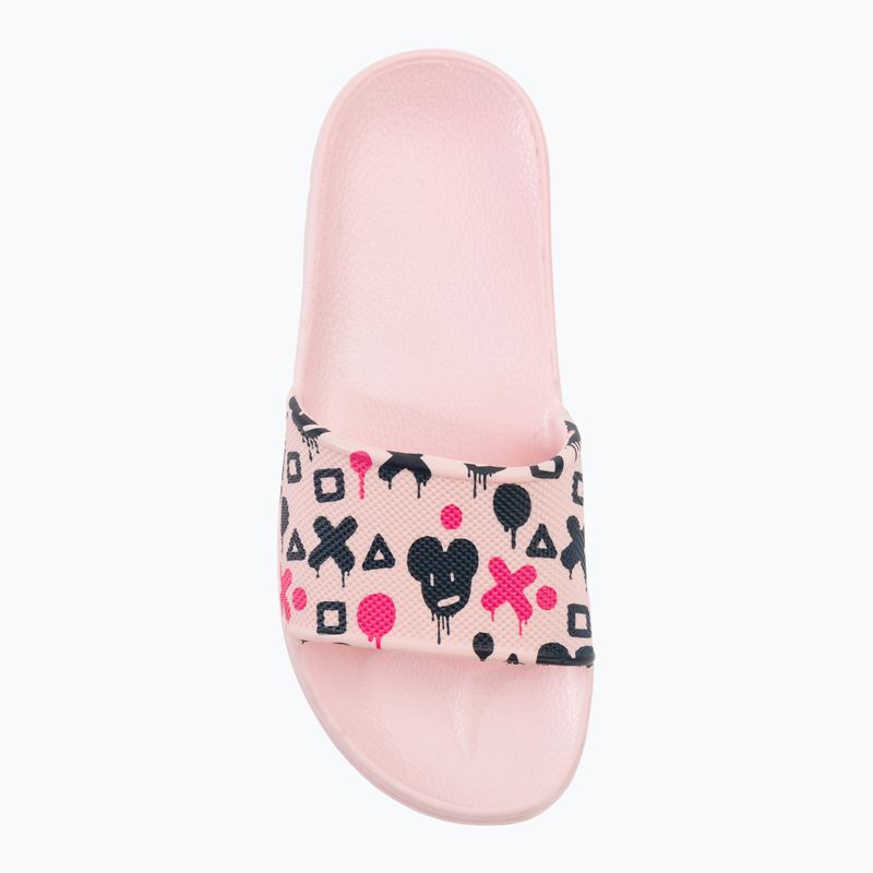 Klapki dziecięce Coqui Tora pale pink/navy mouse 6