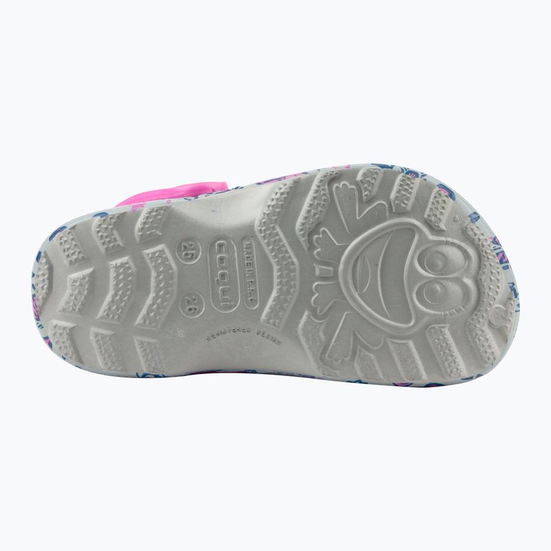 Klapki dziecięce Coqui Little Frog mid.grey/fuchsia love/amulet 11