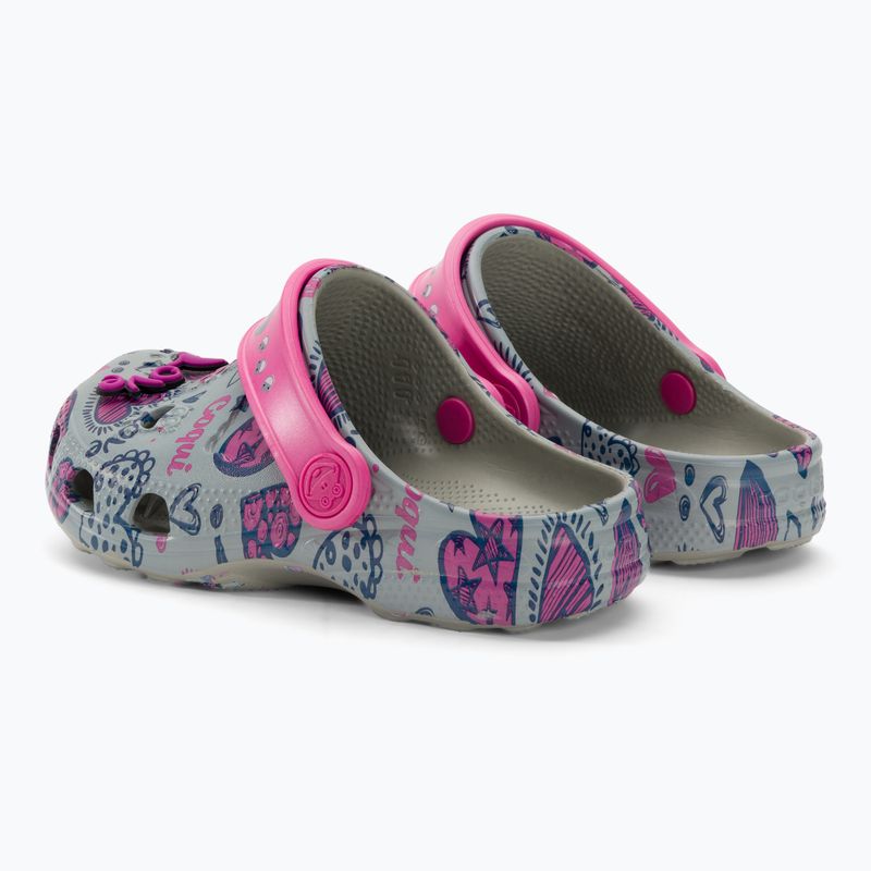 Klapki dziecięce Coqui Little Frog mid.grey/fuchsia love/amulet 4