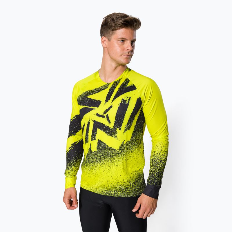 Longsleeve rowerowy męski SILVINI Cortino żółty 4