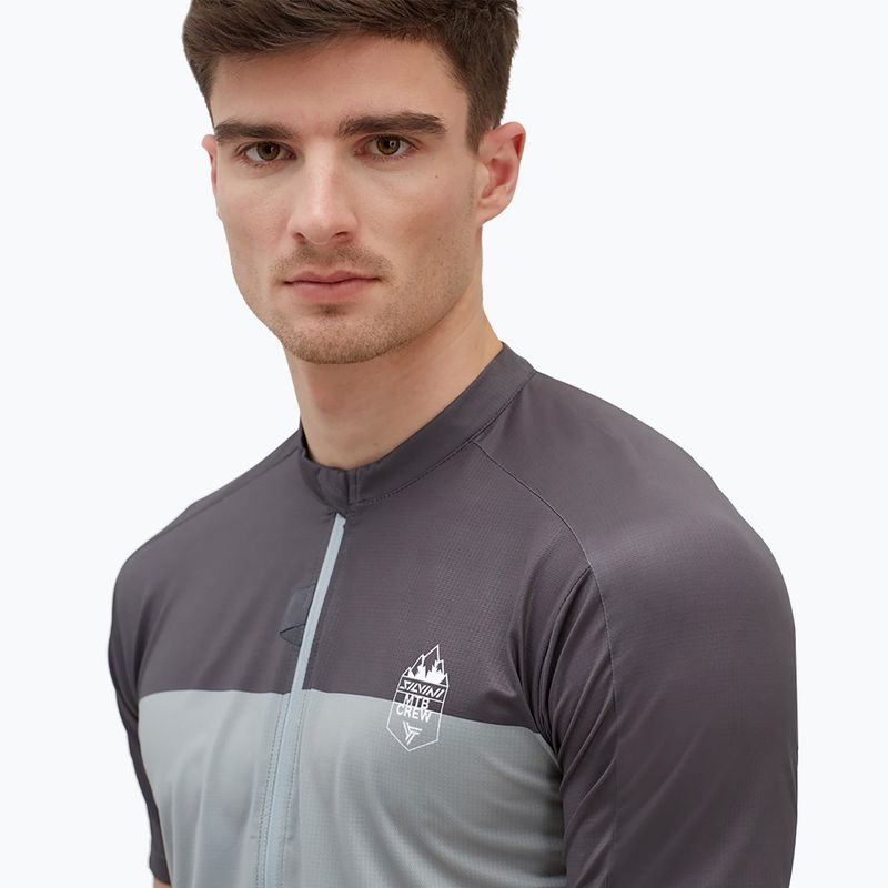 Koszulka rowerowa męska SILVINI Turano Pro szaro-biała 3120-MD1645/11082 3