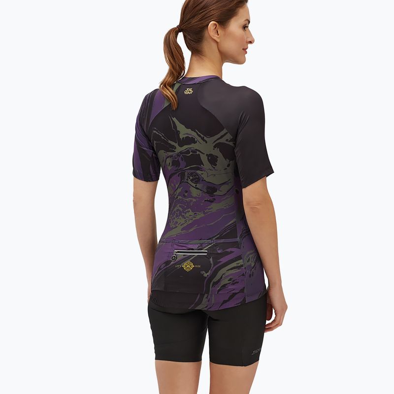Koszulka rowerowa damska SILVINI Catirina black/plum 2