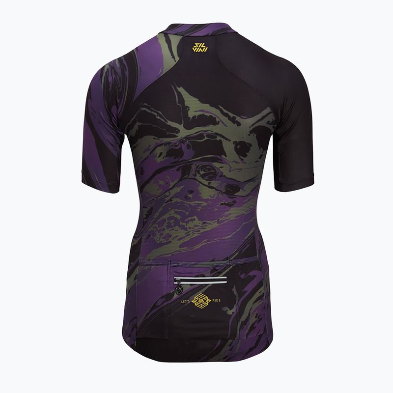 Koszulka rowerowa damska SILVINI Catirina black/plum 6