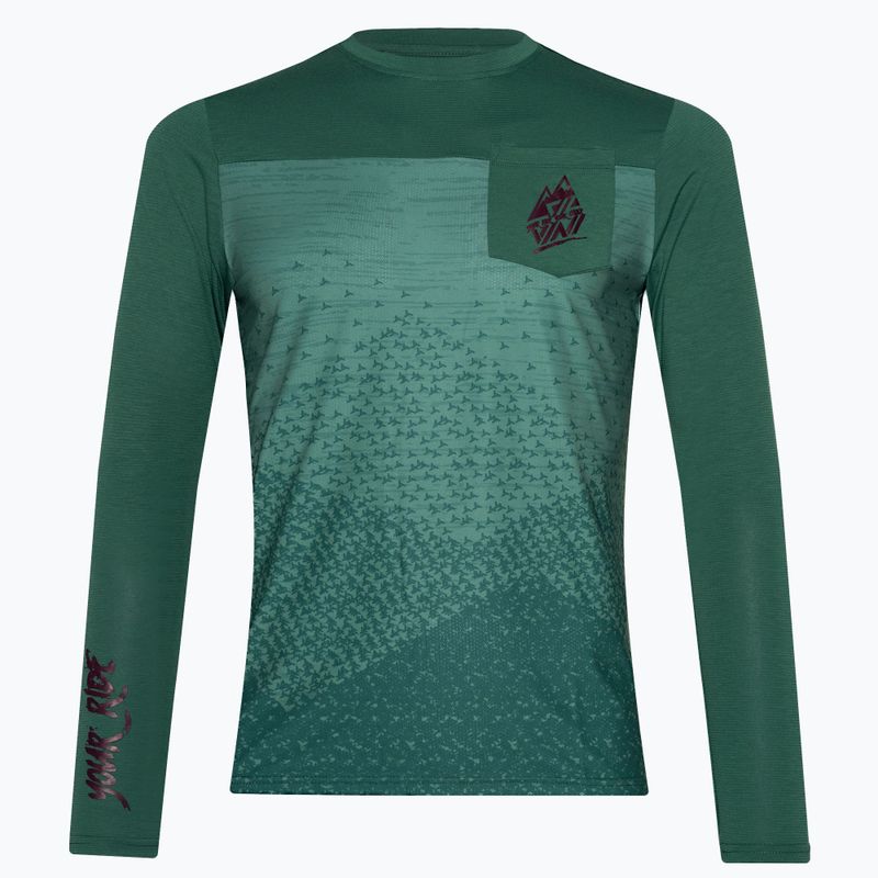 Longsleeve rowerowy męski SILVINI Ello olive/ocean