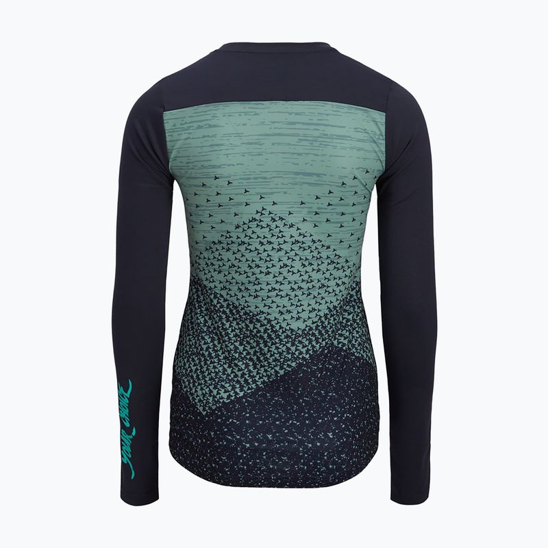 Longsleeve rowerowy damski SILVINI Ella navy/green 2