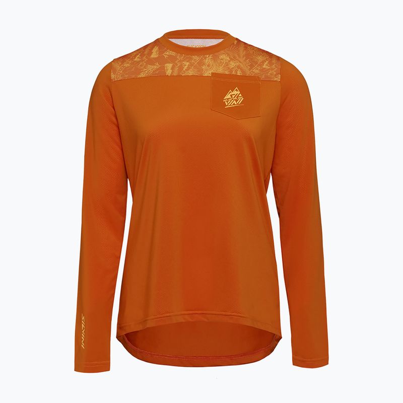 Longsleeve rowerowy damski SILVINI Ella orange