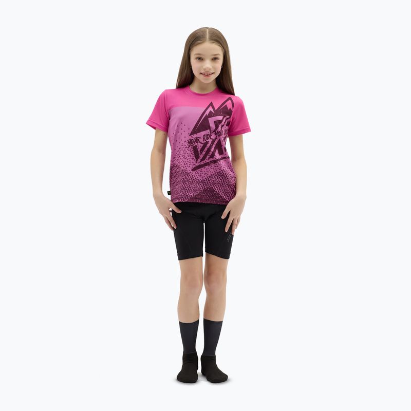 Koszulka rowerowa dziecięca SILVINI Denni plum/pink 2