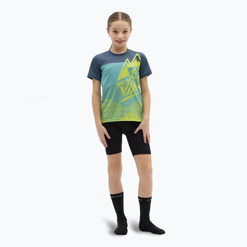 Koszulka rowerowa dziecięca SILVINI Denni neon/blue 2