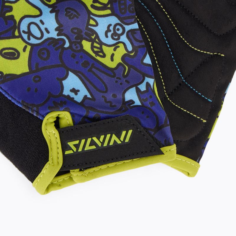 Rękawiczki rowerowe dziecięce SILVINI Locri blue/neon 4