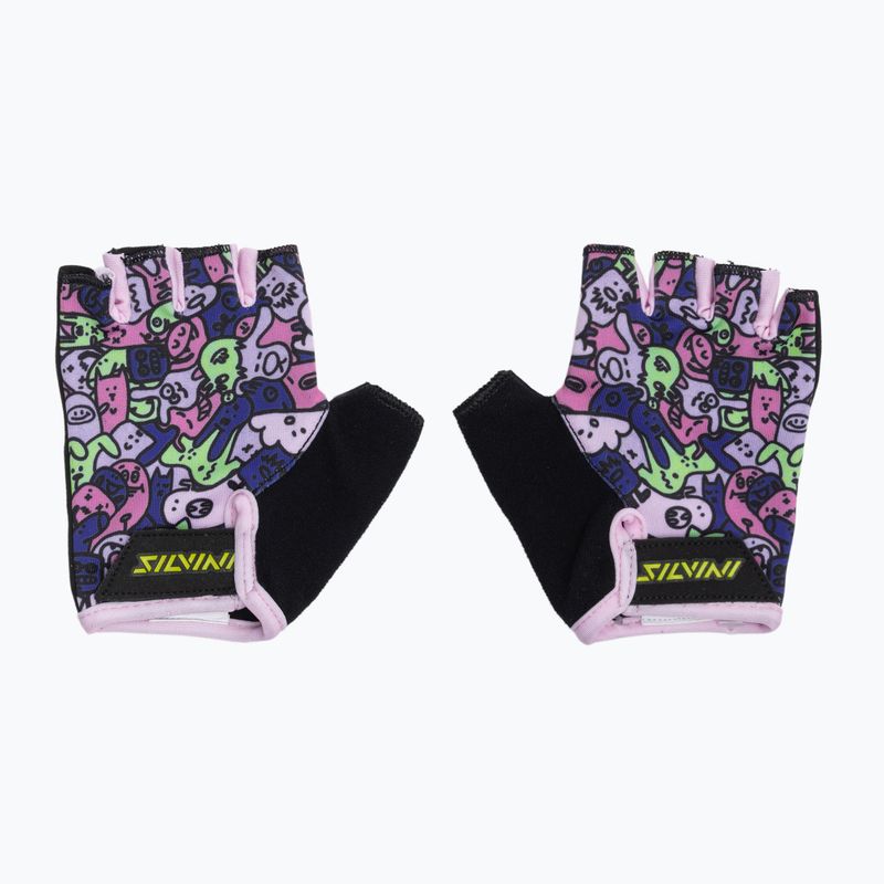 Rękawiczki rowerowe dziecięce SILVINI Locri blush/green 2