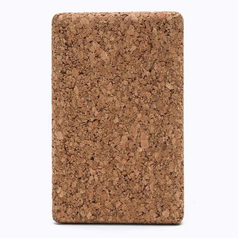 Kostka do jogi JadeYoga Cork Block Small jasnobrązowa CYBS 4