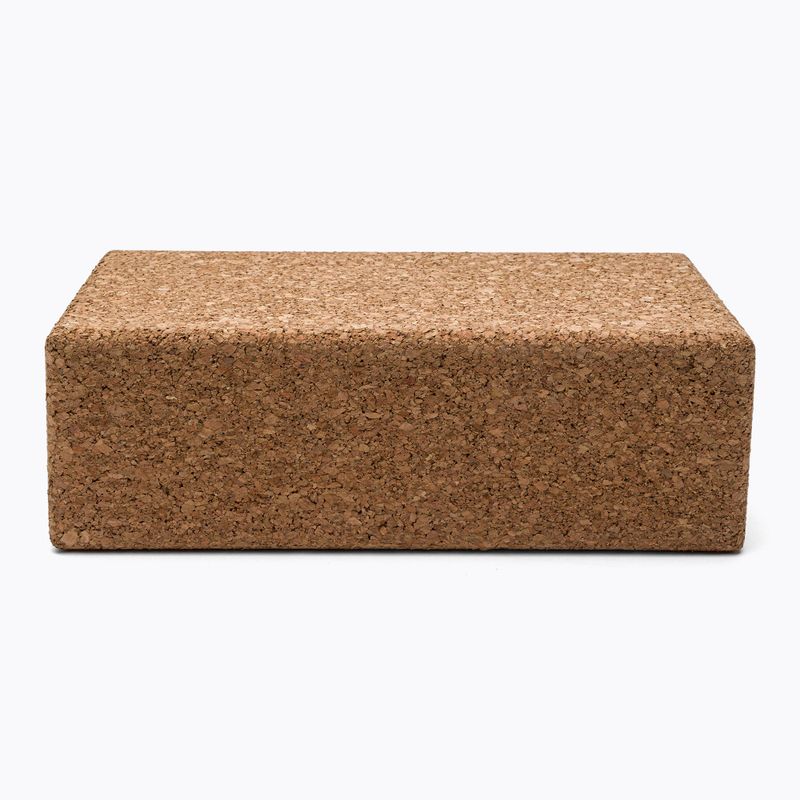 Kostka do jogi JadeYoga Cork Block Small jasnobrązowa CYBS 5