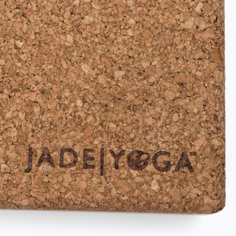 Kostka do jogi JadeYoga Cork Block Small jasnobrązowa CYBS 6