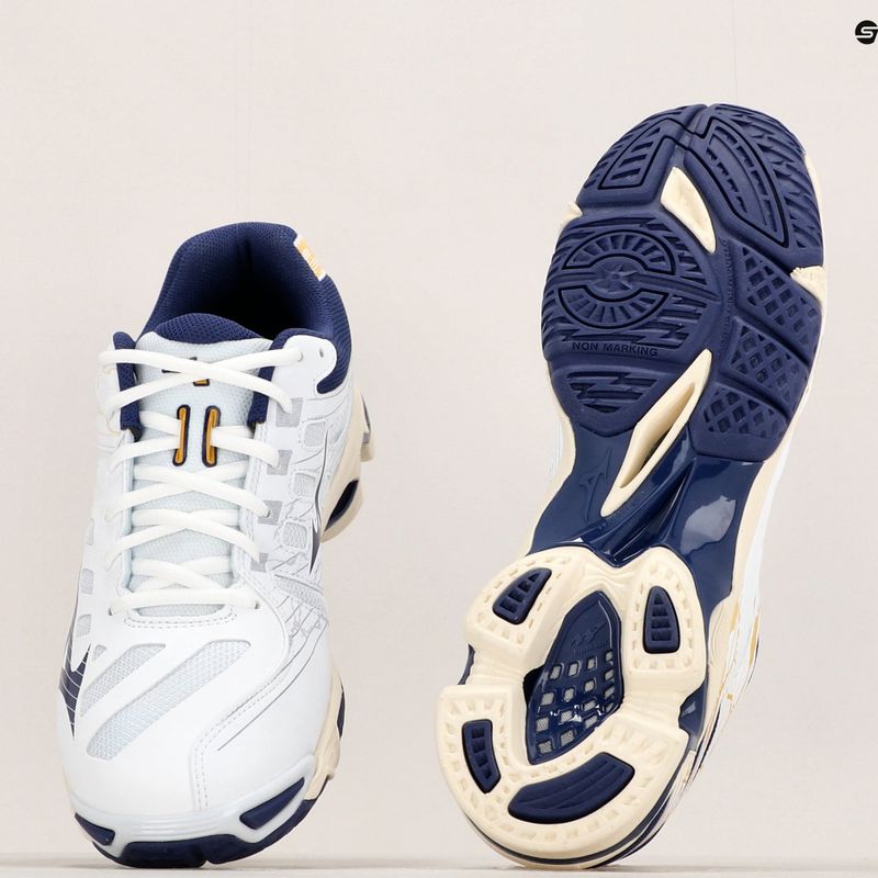 Buty do siatkówki Mizuno Wave Voltage white/blue ribbon/mp gold 13